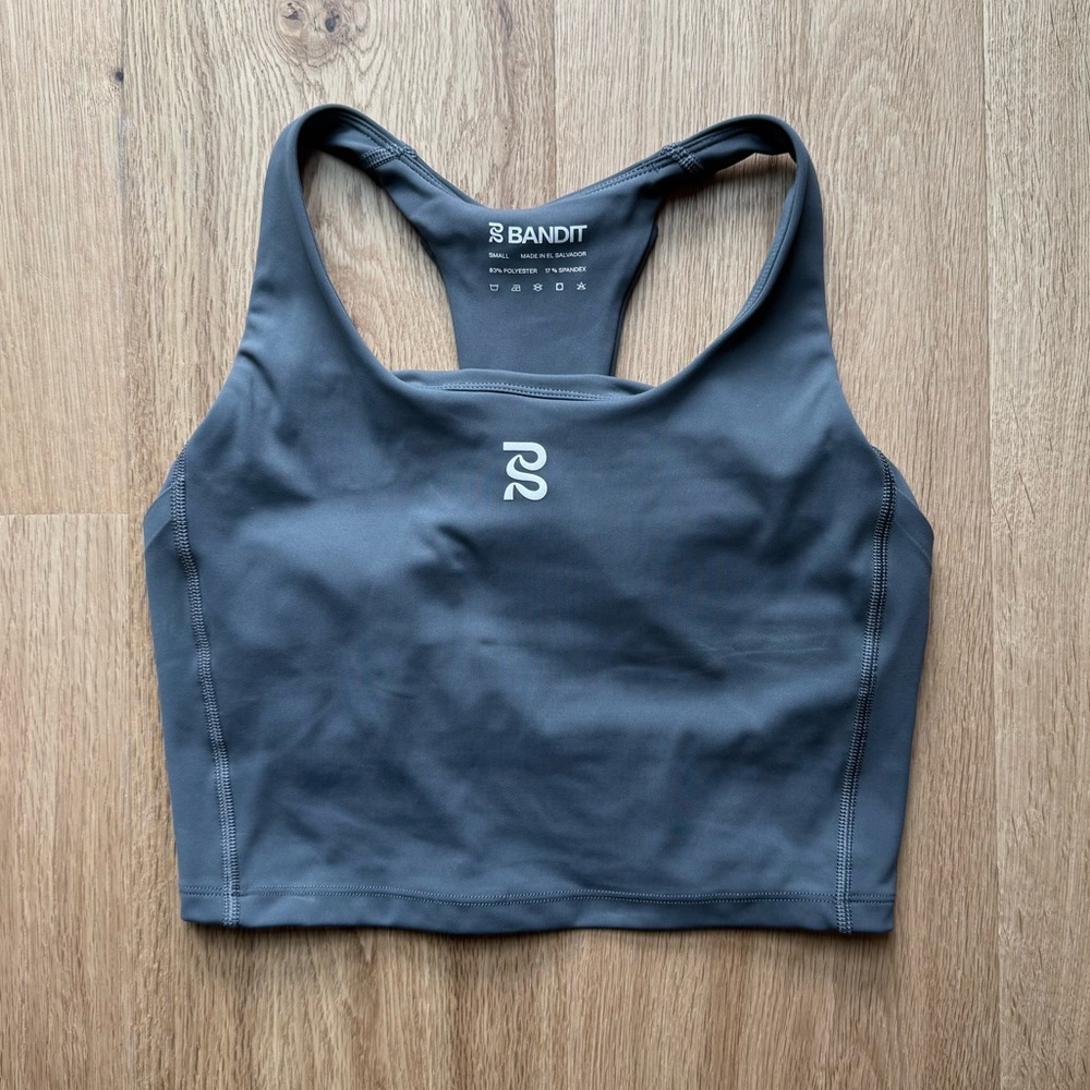 Bandit Running Stamina Scoop Neck Race Crop, S